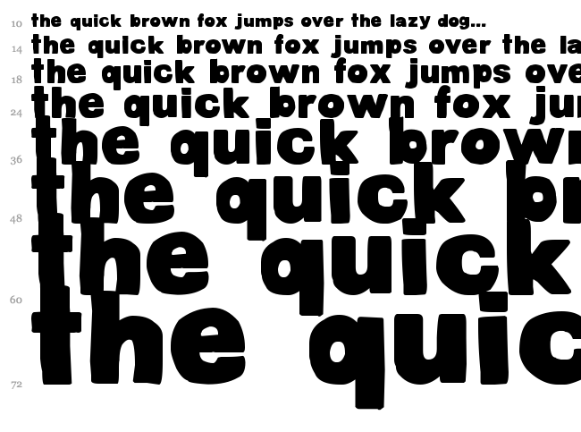 DJB BellyButton-Innie font waterfall